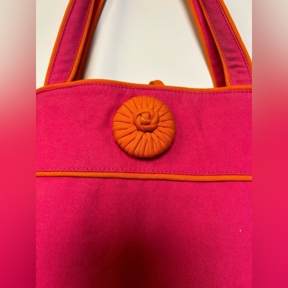 J.Jill pink orange large boho hippie minimalist Tote Shoulder bag - Picture 3 of 9